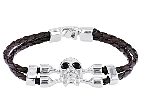 Pre-owned Leather Bracelet In Black