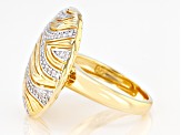 Pre-Owned White Cubic Zirconia 18k Yellow Gold Over Sterling Silver Ring 0.66ctw
