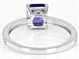 Pre-Owned Blue Tanzanite Rhodium Over 10K White Gold Solitaire Ring 1.00ct