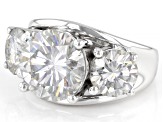 Pre-Owned Moissanite Platineve Cocktail Ring 9.93ctw DEW
