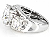 Pre-Owned Moissanite Platineve Cocktail Ring 9.93ctw DEW