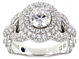 Pre-Owned White Cubic Zirconia Platineve Ring (2.09ctw DEW)