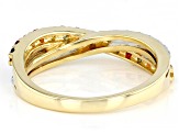 Pre-Owned Multi-Sapphire 10K Yellow Gold Ring 0.50ctw