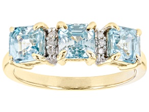 Pre-Owned Blue Zircon 10k Yellow Gold Ring 2.61ctw