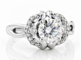 Pre-Owned Moissanite Platineve Ring 1.48ctw DEW.