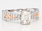 Pre-Owned Moissanite Platineve™ with 14k rose gold over platineve ring 1.29ctw DEW
