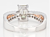 Pre-Owned Moissanite Platineve™ with 14k rose gold over platineve ring 1.29ctw DEW