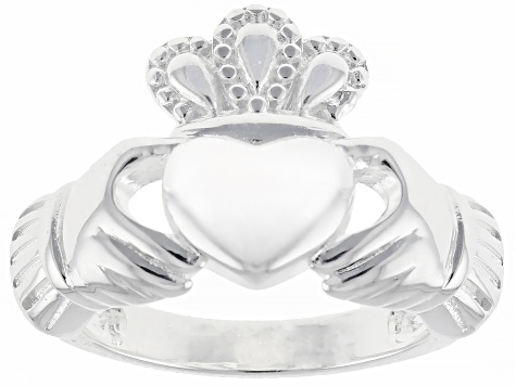 Pre-Owned Silver Tone Claddagh Ring