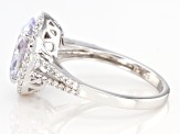 Pre-Owned White Cubic Zirconia Rhodium Over Sterling Silver Ring 6.99ctw
