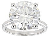 Pre-Owned Moissanite Platineve Solitaire Ring 8.75ct D.E.W