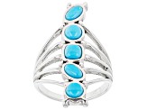 Pre-Owned Blue Mixed Shape Sleeping Beauty Turquoise Sterling Silver Ring