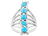 Pre-Owned Blue Mixed Shape Sleeping Beauty Turquoise Sterling Silver Ring