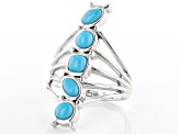 Pre-Owned Blue Mixed Shape Sleeping Beauty Turquoise Sterling Silver Ring