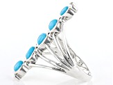 Pre-Owned Blue Mixed Shape Sleeping Beauty Turquoise Sterling Silver Ring