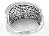 Pre-Owned White Cubic Zirconia Rhodium Over Sterling Silver Ring 2.03ctw