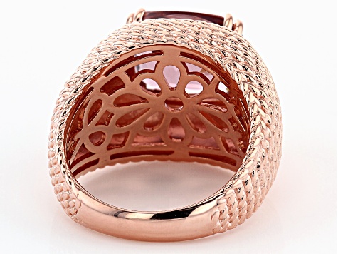 Pre-Owned Blush Zircon Simulant 18K Rose Gold Over Sterling Silver Ring 5.10ctw