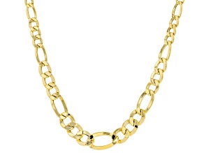 Pre-Owned 10K Yellow Gold Graduated Figaro Chain 20 Inch Necklace