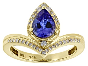 Pre-Owned Blue Tanzanite 14k Yellow Gold Ring 1.19ctw