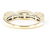 Pre-Owned White Diamond 10k Yellow Gold Band Ring .50ctw
