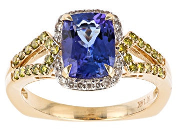 Picture of Pre-Owned Blue Tanzanite 14K Yellow Gold Ring 2.39ctw