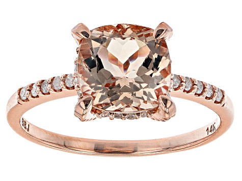 Pre-Owned Peach Cor-De-Rosa Morganite 14k Rose Gold Ring 1.91ctw