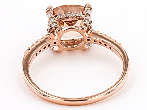 Pre-Owned Peach Cor-De-Rosa Morganite 14k Rose Gold Ring 1.91ctw