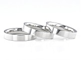 Pre-Owned Silver Tone, Faith, Courage & Hope,  Set of 3 Rings