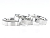 Pre-Owned Silver Tone, Faith, Courage & Hope, Set of 3 Rings