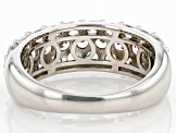 Pre-Owned White Zircon Rhodium Over Sterling Silver Band Ring 2.90ctw