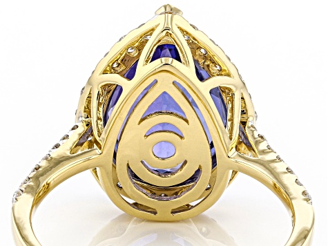 Pre-Owned Blue Tanzanite 18K Yellow Gold Ring 4.39ctw