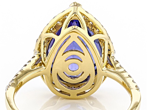 shintaです。 Pre-Owned Blue Tanzanite 18K Yellow Gold Ring 4.39ctw - P33307 | JTV