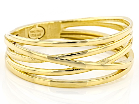 Pre-Owned 10k Yellow Gold Multi-Row Band Ring