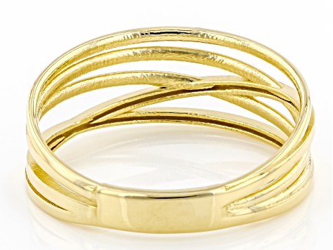 Pre-Owned 10k Yellow Gold Multi-Row Band Ring