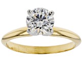 Pre-Owned White Lab-Grown Diamond 14k Yellow Gold Ring 1.00ctw