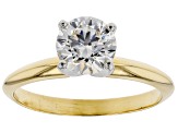 Pre-Owned White Lab-Grown Diamond 14k Yellow Gold Ring 1.00ctw ...