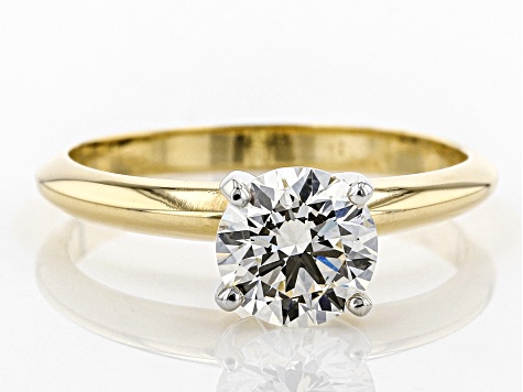 Pre-Owned White Lab-Grown Diamond 14k Yellow Gold Ring 1.00ctw