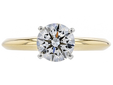 Pre-Owned White Lab-Grown Diamond 14k Yellow Gold Ring 1.00ctw