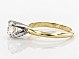 Pre-Owned White Lab-Grown Diamond 14k Yellow Gold Ring 1.00ctw