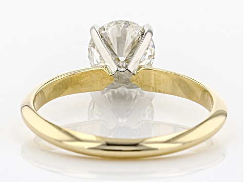 Pre-Owned White Lab-Grown Diamond 14k Yellow Gold Ring 1.00ctw