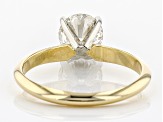 Pre-Owned White Lab-Grown Diamond 14k Yellow Gold Ring 1.00ctw