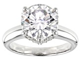 Pre-Owned Moissanite Platineve Ring 3.92ctw DEW.