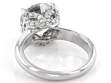 Pre-Owned Moissanite Platineve Ring 3.92ctw DEW.