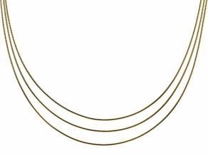 Pre-Owned Moda Al Massimo® 18K Yellow Gold Over Bronze Multi-Strand Link Chain Necklace 20 Inch
