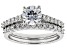Pre-Owned White Lab-Grown Diamond 14K White Gold Engagement Ring With Matching Band 1.63ctw