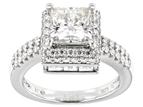 Pre-Owned Moissanite Platineve Ring 3.94ctw DEW.