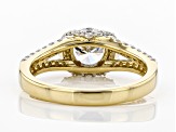 Pre-Owned White Lab-Grown Diamond 14K Yellow Gold Ring 1.50ctw