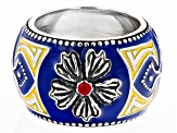 Pre-Owned Enamel Sterling Silver Ring