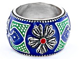 Pre-Owned Enamel Sterling Silver Ring