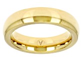 Pre-Owned Gold Tone Stainless Steel High Polish 5mm Band Ring