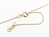 Pre-Owned White Zircon 10k Yellow Gold Children's Inital "G" Necklace 0.02ctw